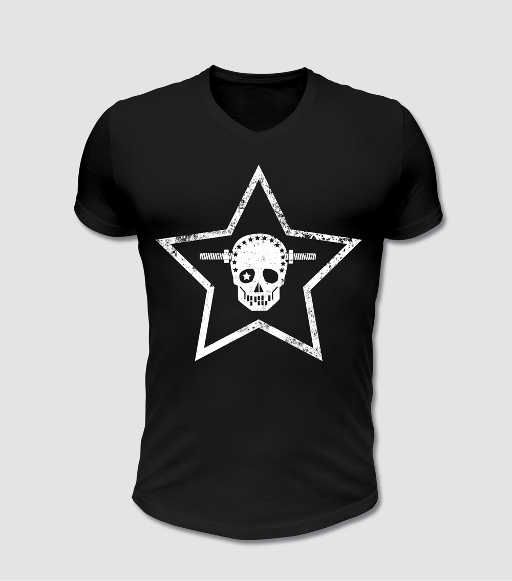 Biker T-shirt Totenkopf Motiv